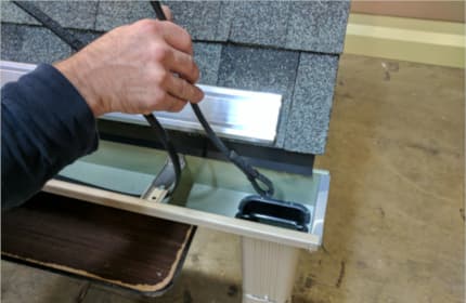 Edge Melt certification training for contractors installing a heated eave panel and heated gutter