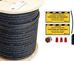 Supply source for heat cables to prevent ice dams