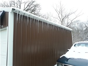 Ice Dams do form on garages and unheated roofs