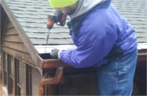Installing an eave panel in an ice dam prevention systemon a Wisconsin roof